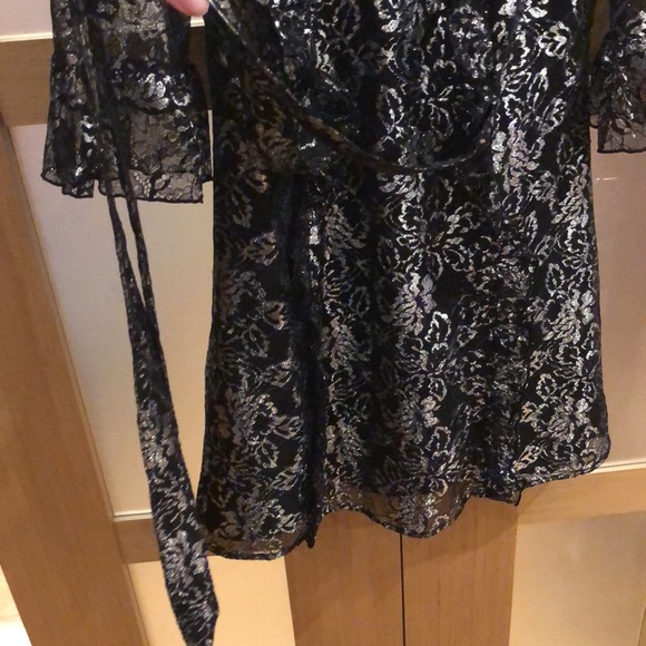 The Vampire’s Wife x H&M Black Silver Lace-Style Midi Dress - Picture 10 of 13